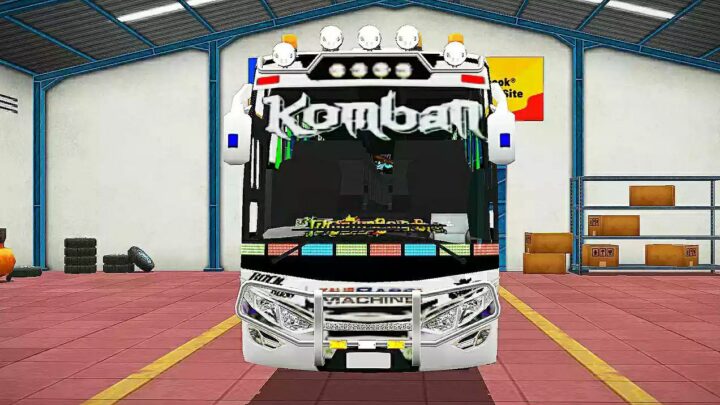 Komban Bus Livery Komban White bus livery for Bus Sumilator Indonesia skin for Bus game e1634915502624