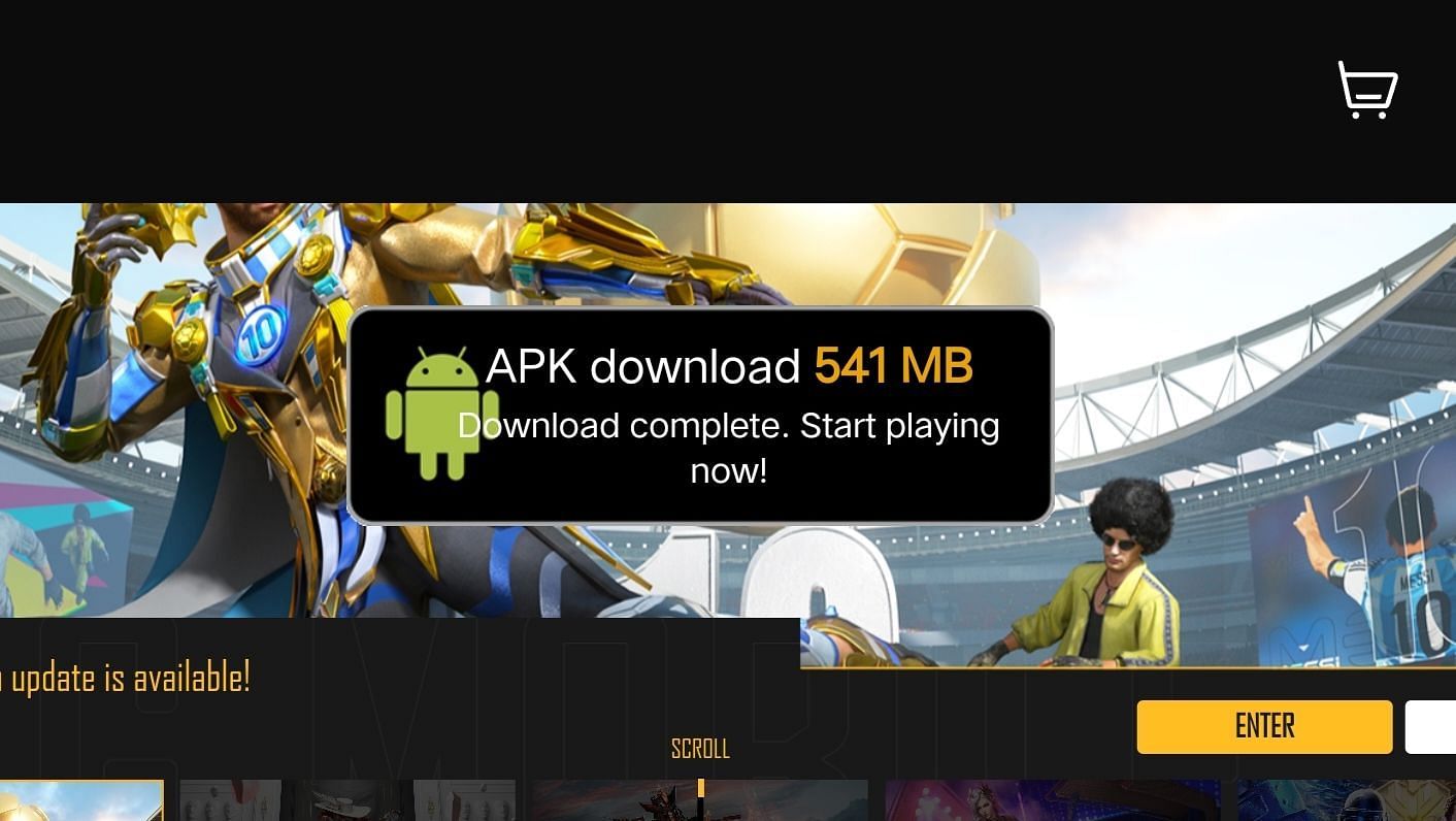 You can find the APK download link on the official website of the game (Image via Krafton / Tencent Games)