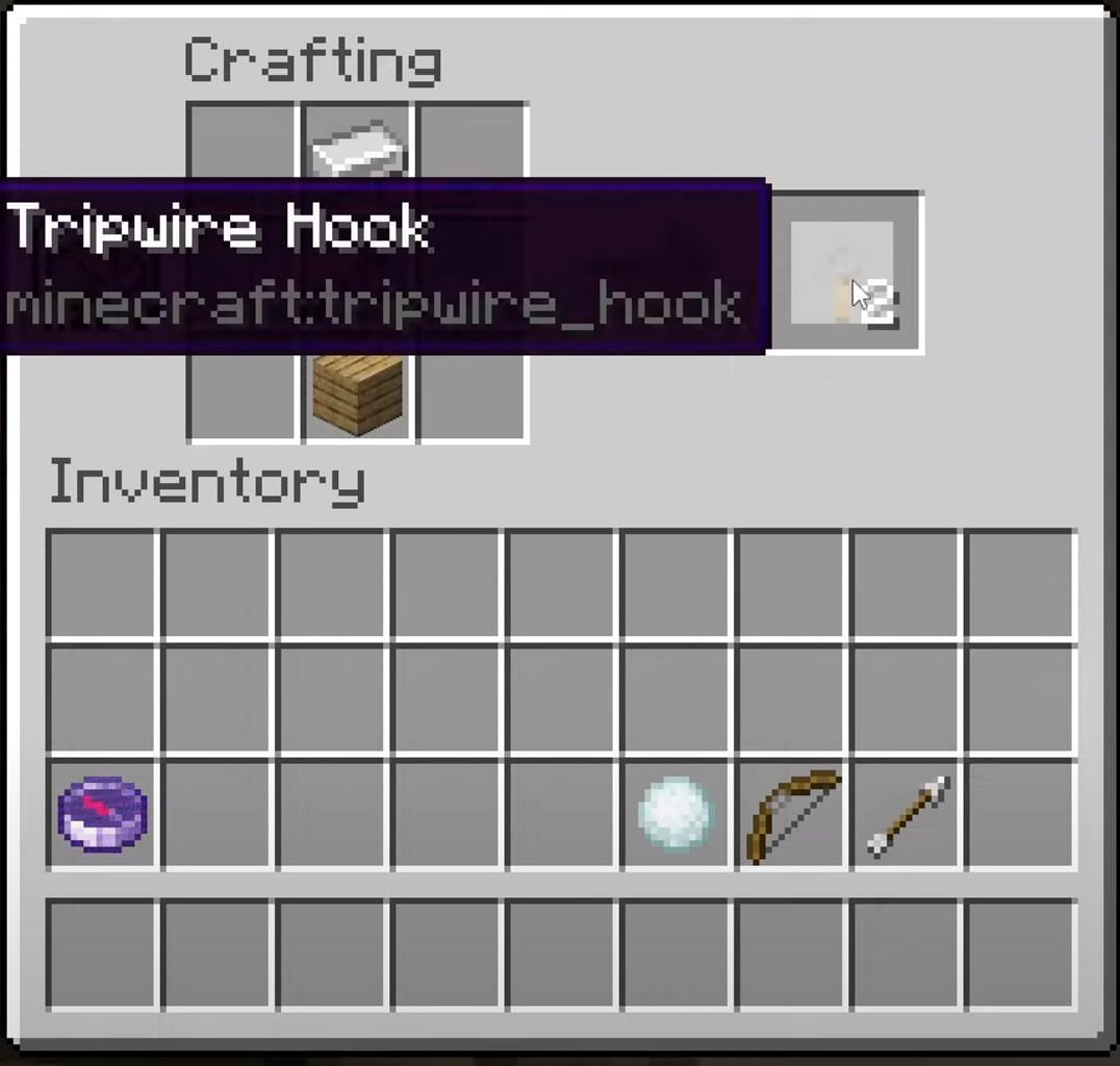 How to Craft a Tripwire Hook in Minecraft