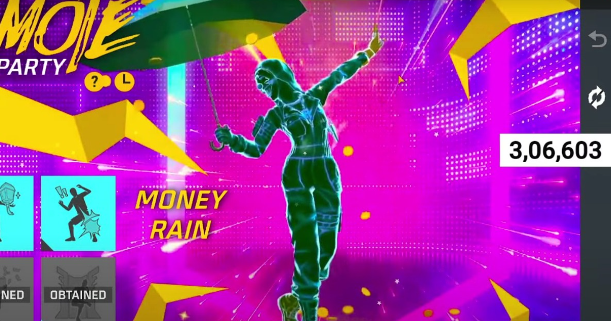 How to get Money Rain emote & More in Free Fire Ghost Criminal Emote Party Event?