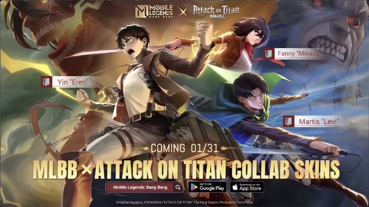 MLBB X Attack on Titan Collaboration Event Trailer Unveiled