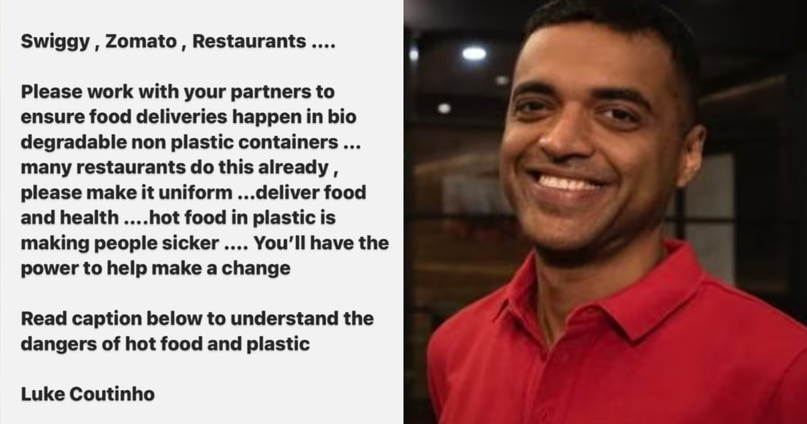 Zomato CEO Responds Following Nutritionist039s Call to Cease Plastic Container