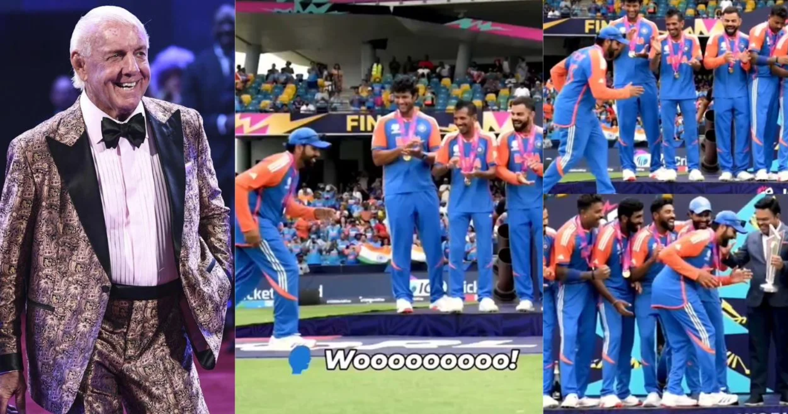 Ric Flair Reacts to Rohit Sharma Mimicking His Iconic Strut